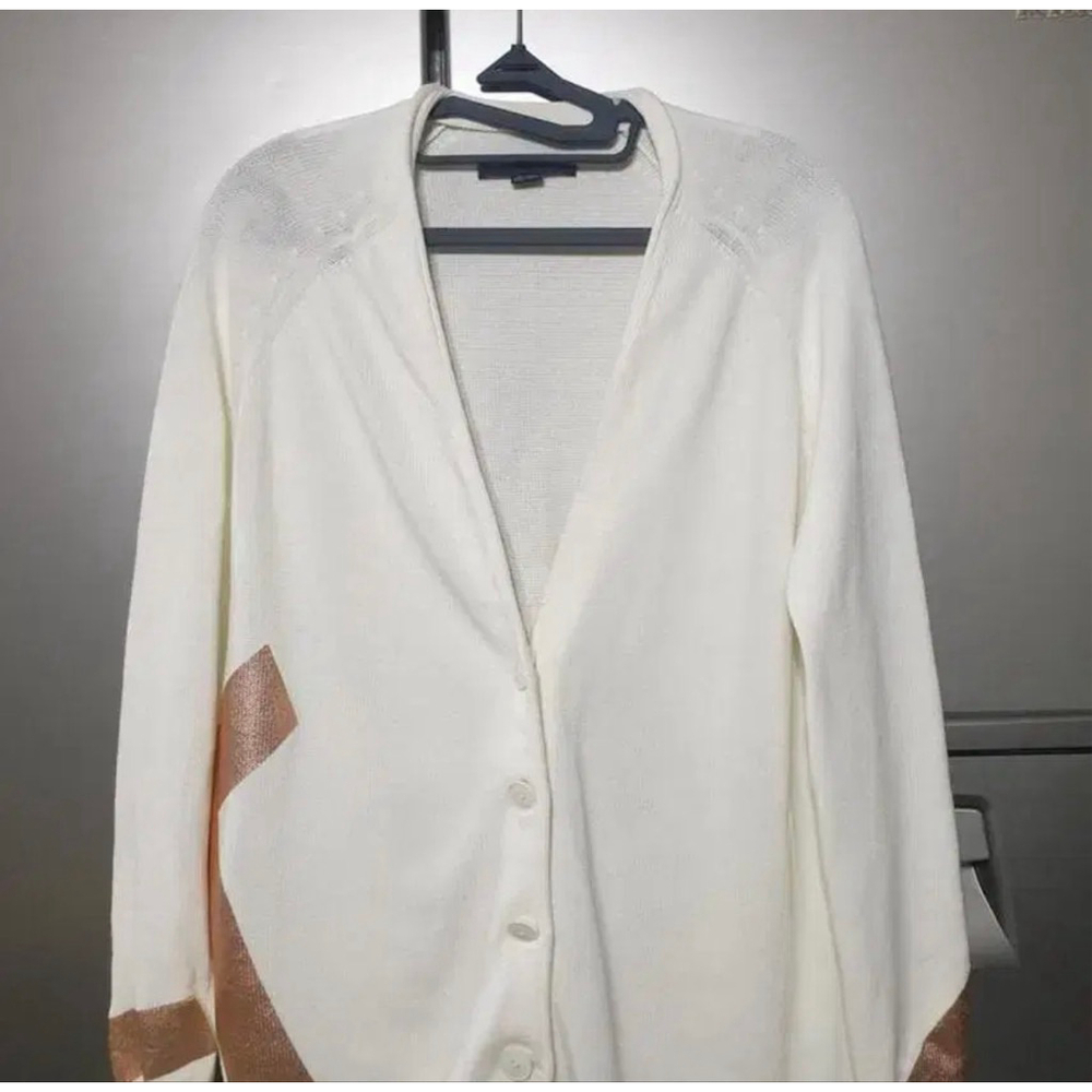ALEXANDER WANG | NWT White & Rose Gold Cardigan L